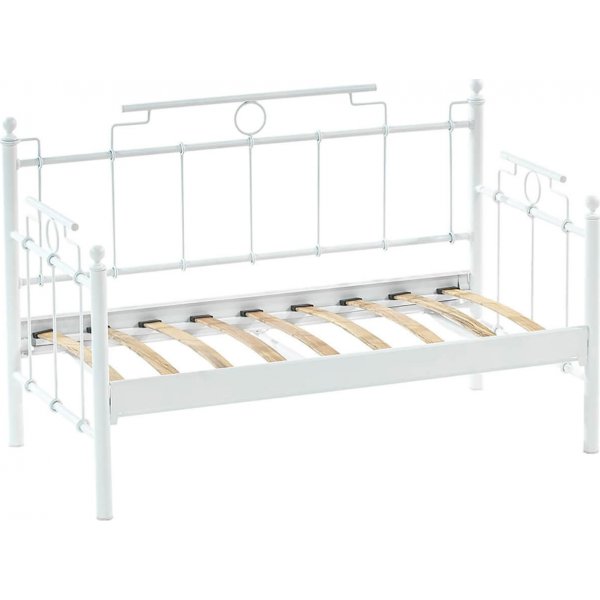 Canap d'extrieur 2 places Hampus - Blanc/anthracite + Dtachant pour meubles