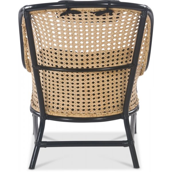 Anton svart fåtölj i rotting + Fläckborttagare för möbler Anton svart fåtölj i rotting + Fläckborttagare för möbler