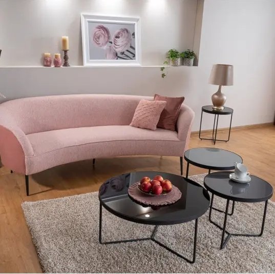 Table basse Artemida Ø80/50/50 cm - Gris Table basse Artemida Ø80/50/50 cm - Gris