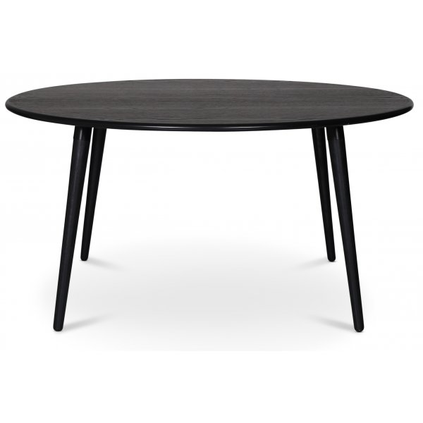 Omni runt matbord svartbetsad ek 150 cm