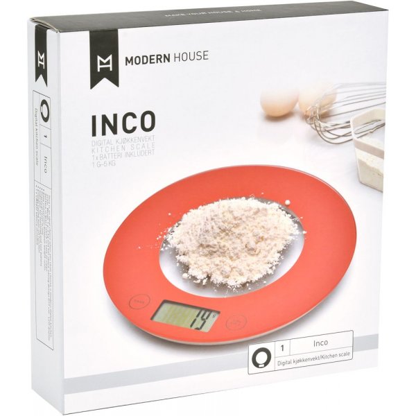 Inco köksvåg - Röd Inco köksvåg - Röd