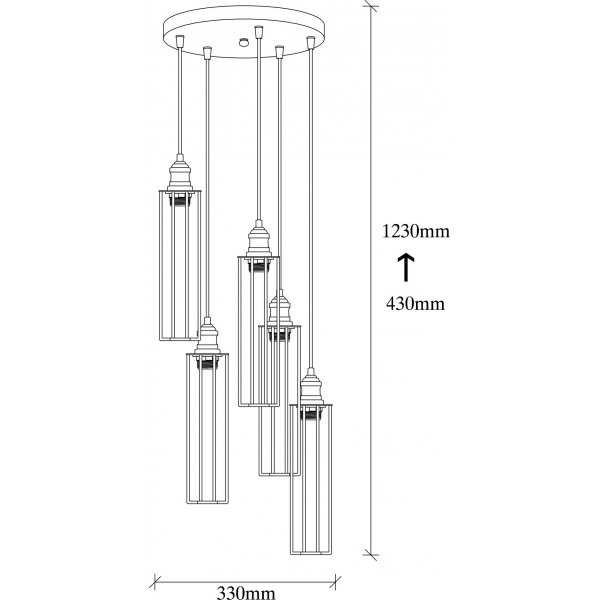 Plafonnier Zumba 705-5S2 - Noir Plafonnier Zumba 705-5S2 - Noir