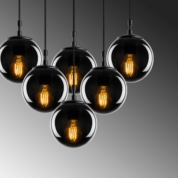 Plafonnier Effy 2181 - Noir/fum