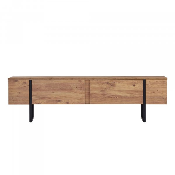 TV-b�nk Orost 180 cm - Atlantic Pine/svart