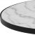 Soli soffbord Ø65 cm - Vit marmor/svart
