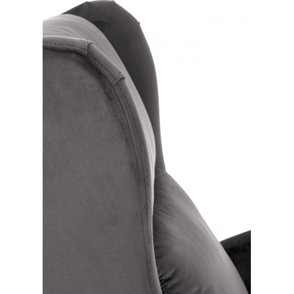 Fauteuil inclinable en velours gris foncé Fauteuil inclinable en velours gris foncé