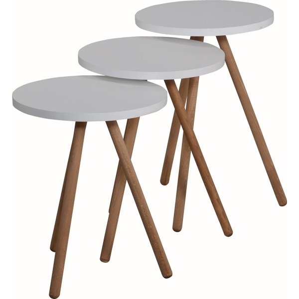 Triple batch tafel 34 cm - Wit