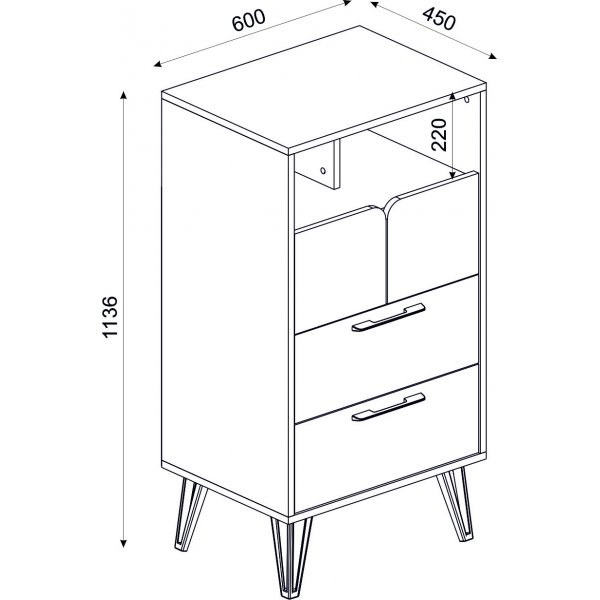 Borges byrå - Flerfärgad Borges byrå - Flerfärgad