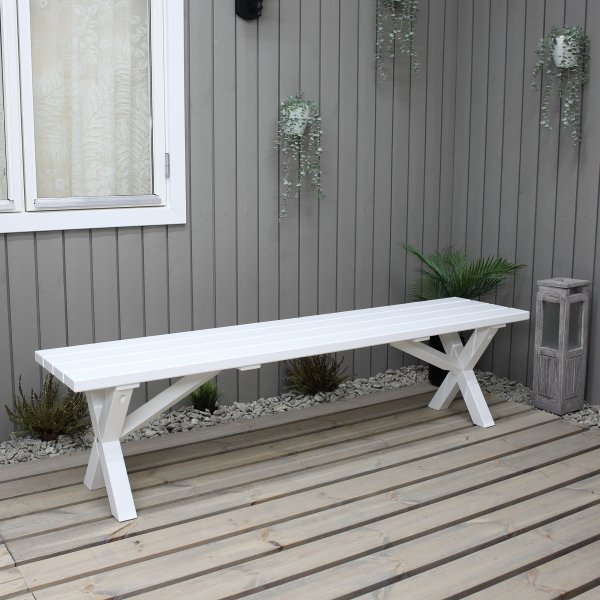 Scottsdale sittbänk 180 cm - Vit + Fläckborttagare för möbler Scottsdale sittbänk 180 cm - Vit + Fläckborttagare för möbler