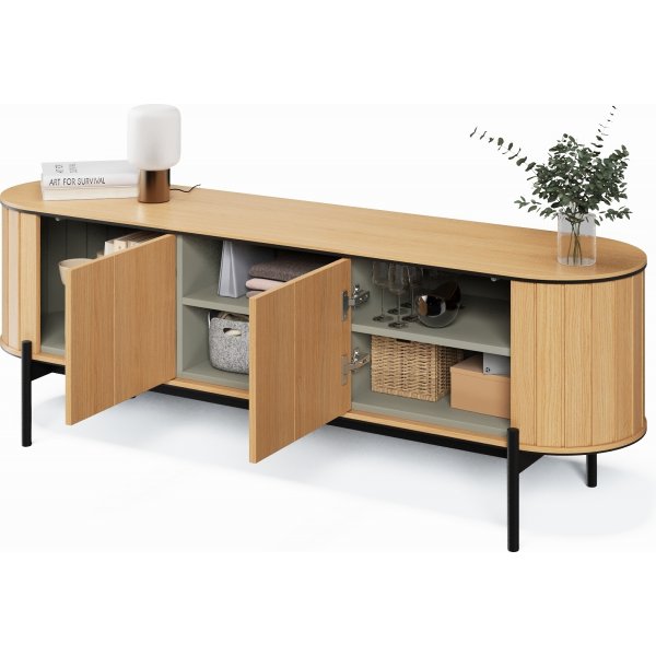 Banc média Rotto 167 cm - Chêne Vicenza/noir Banc média Rotto 167 cm - Chêne Vicenza/noir