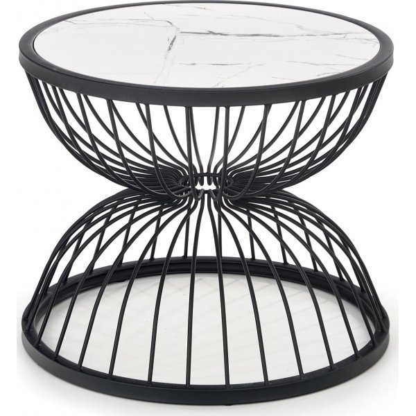 Rudyard soffbord 50 cm - Vit/svart