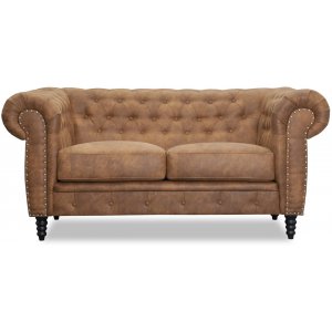 Ashford 2-sits chesterfield - Cognac ecolder