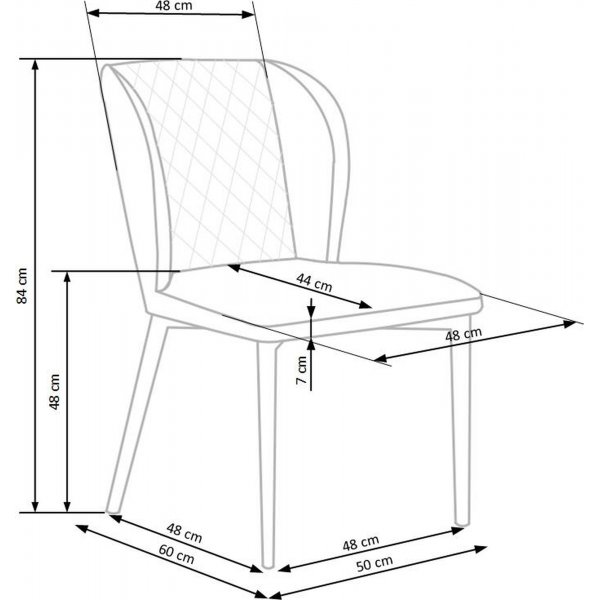 Cadeira matstol 399 - Grå Cadeira matstol 399 - Grå