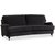 Kvarsebo Howard 3-sits svngd soffa - Mrkgr (Sammet)