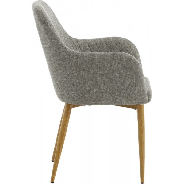 Fauteuil Paolo - Gris clair/chêne Fauteuil Paolo - Gris clair/chêne