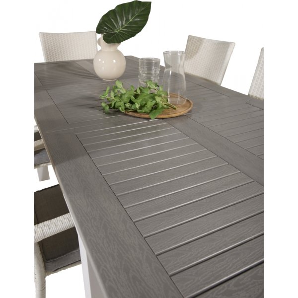 Albany utematgrupp med 6 st Anna stolar - Vit/Gr