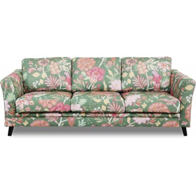 Eker 3-sits soffa i blommigt tyg - Eden Parrot Green