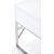 Bureau Caitlyn en blanc brillant 120x60 cm pieds chroms