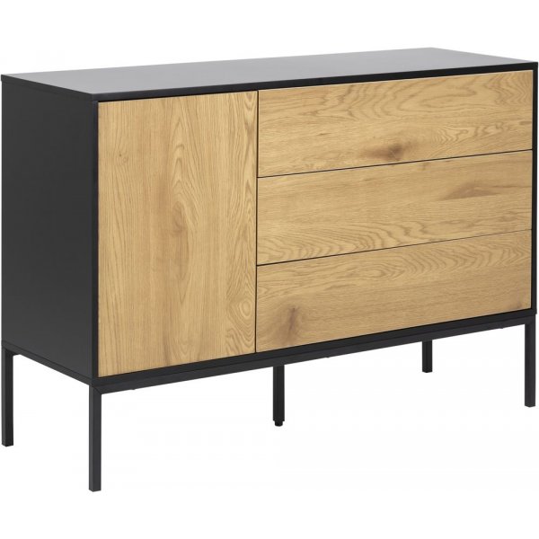 Seaford sknk 120 cm - Svart/ek