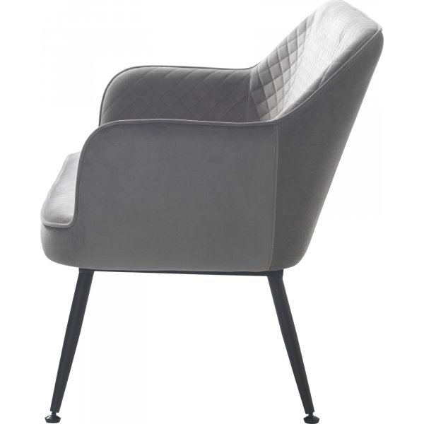 Canapé 2 places Anna en velours gris Canapé 2 places Anna en velours gris