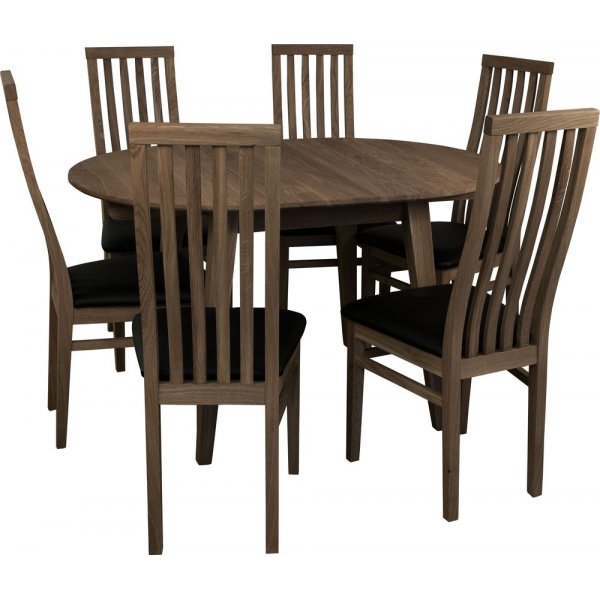 Matbord förlängningsbart 90-130x90 cm brunoljad ek - Genova Matbord förlängningsbart 90-130x90 cm brunoljad ek - Genova