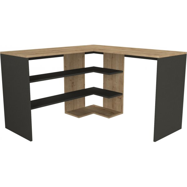 Stylo hrnskrivbord 120/120x45 cm - Safir/antracit