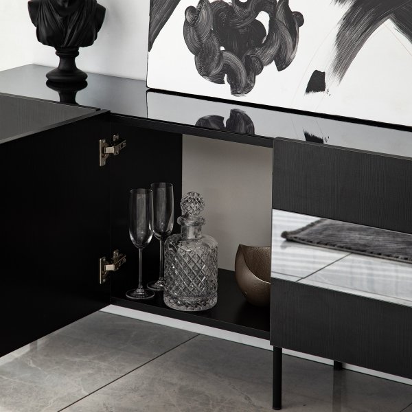 Leon TV-bänk - Svart Leon TV-bänk - Svart