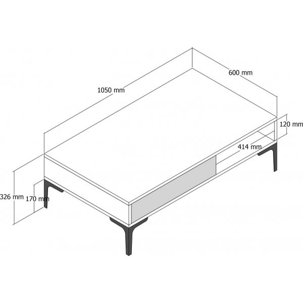 Table basse Istanbul 105 x 60 cm - Noyer Table basse Istanbul 105 x 60 cm - Noyer