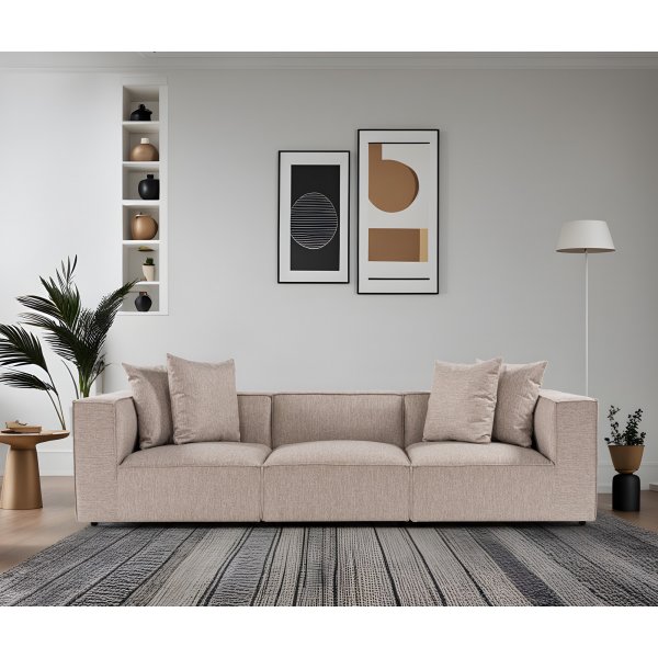 Sora 3-sits soffa - Sandbeige Sora 3-sits soffa - Sandbeige