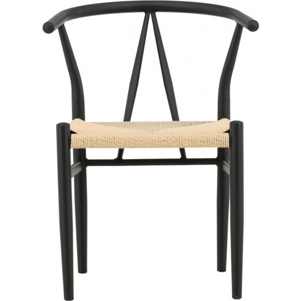 Chaise de salle à manger Alfons - Beige/noir Chaise de salle à manger Alfons - Beige/noir