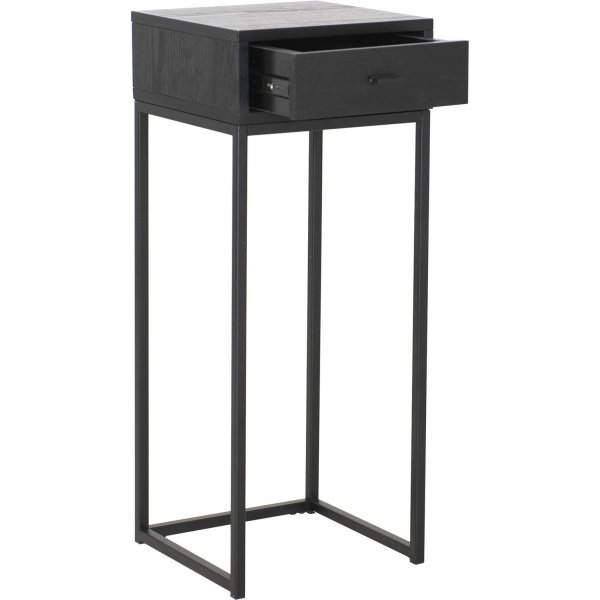 Regal sängbord - Svartlackad askfanér/svart Regal sängbord - Svartlackad askfanér/svart
