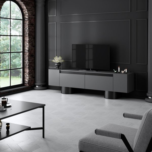 Bohem TV-bnk - Antracit/svart