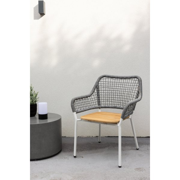 Fauteuil Amora - Gris/teck Fauteuil Amora - Gris/teck