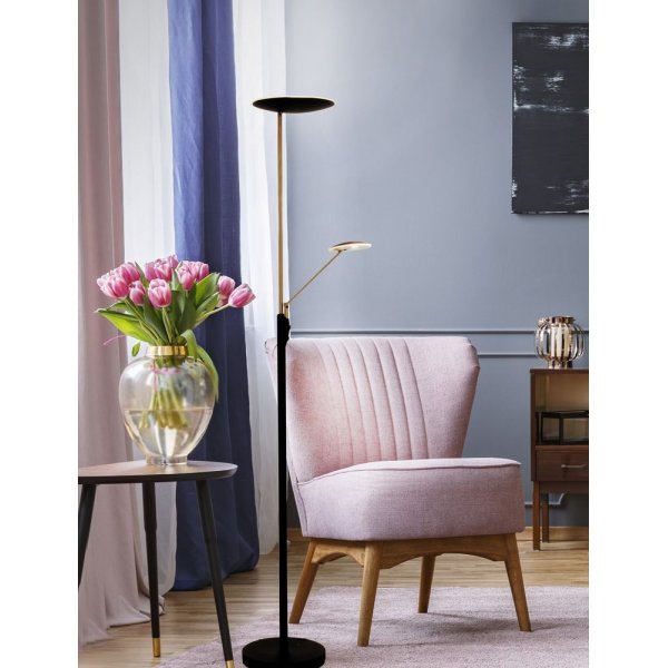 Cadiz vloerlamp - Zwart/mat messing Cadiz vloerlamp - Zwart/mat messing