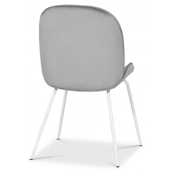 Leo stol - Grå (Sammet)/vit Leo stol - Grå (Sammet)/vit