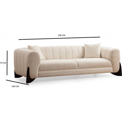 Sandreo 3-sits soffa - Vit