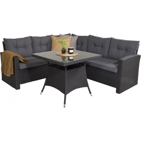 Groupe de canapés d\\\'angle Watford - Noir/gris Groupe de canapés d\\\'angle Watford - Noir/gris