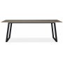 Edge 3.0 matgrupp 240x90 cm inkl 8 st vitoljade pinnstolar Castor - Gr Hgtryckslaminat (HPL)