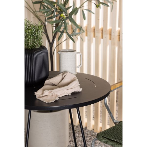 Bacong utematgrupp med 2 st Bois stolar - Svart/Grön Bacong utematgrupp med 2 st Bois stolar - Svart/Grön