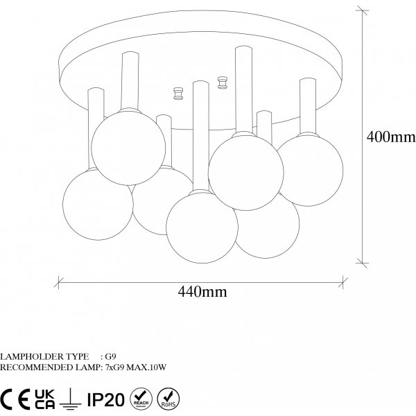 Even taklampa 11750 - Svart/vit Even taklampa 11750 - Svart/vit