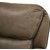 Riverdale 3-sits reclinersoffa i brunt mikrofiber + Möbelvårdskit för textilier