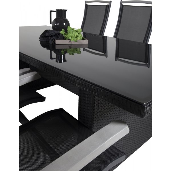 Padova utematgrupp med 6 st Albany stolar - Svart