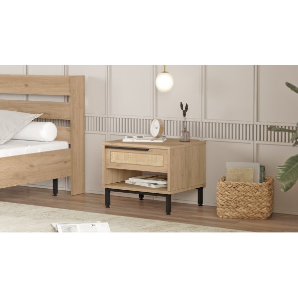 Oceaan nachtkastje - Walnoot/eik