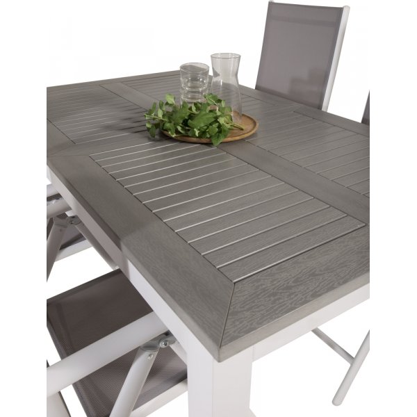 Albany utematgrupp med 4 st Break stolar - Gr/Vit