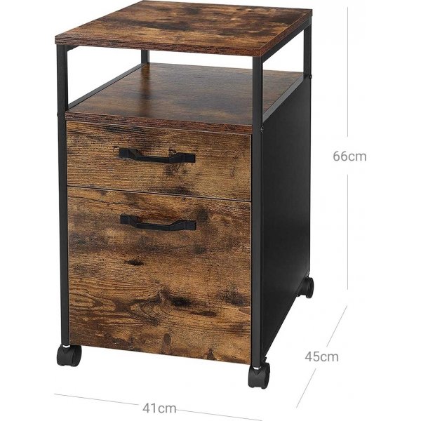 Belmont arkivskåp - Brun/svart Belmont arkivskåp - Brun/svart