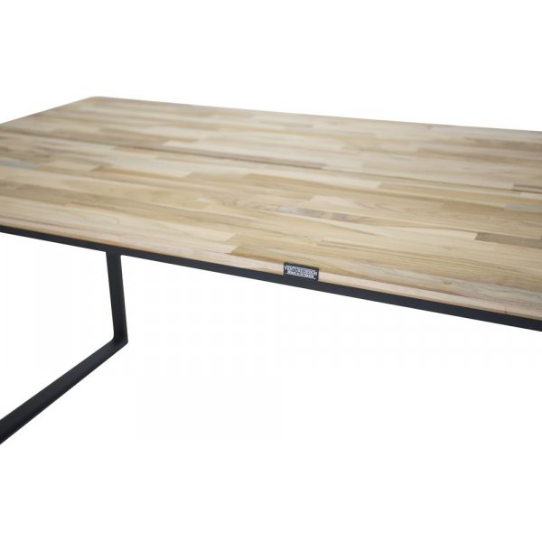 Regald matbord 200 cm - Svart/naturtr