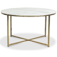 Palasso soffbord 80 cm diameter - Mässing / Ljus marmorering Palasso soffbord 80 cm diameter - Mässing / Ljus marmorering