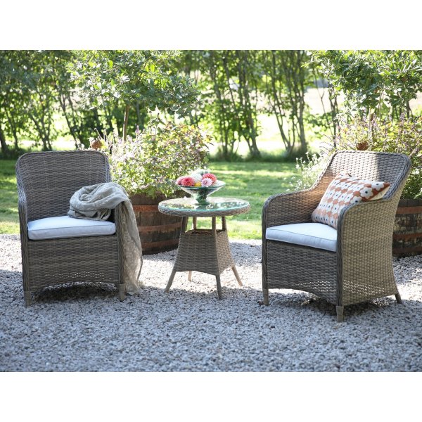 Mercury loungegrupp ftljer med runt sidobord - Konstrotting + Flckborttagare fr mbler