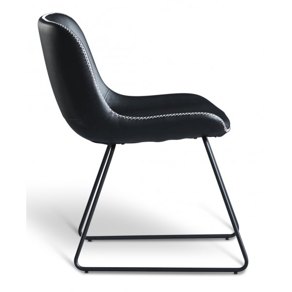 Groupe de salle  manger Texas avec 8 chaises de salle  manger Texas PU noir + table  manger Texas chne clair 200x100 cm