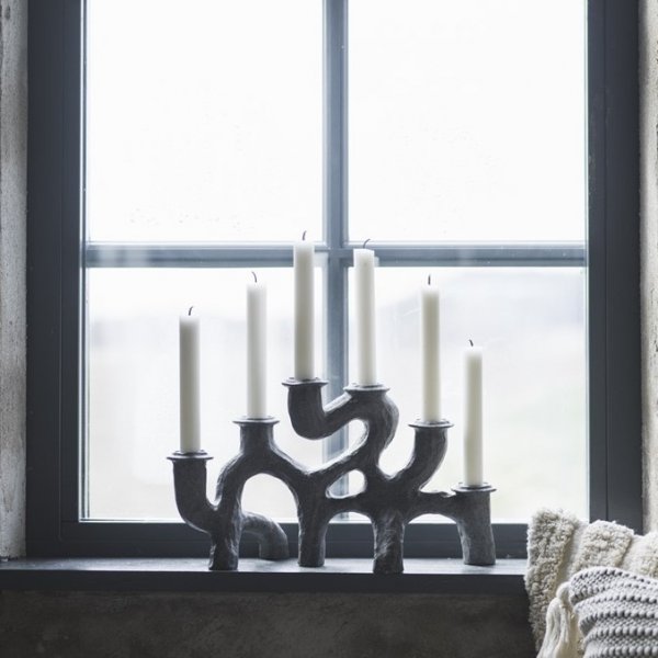 Bougeoir Sandro 35 x 14 x 20 cm - Gris Bougeoir Sandro 35 x 14 x 20 cm - Gris